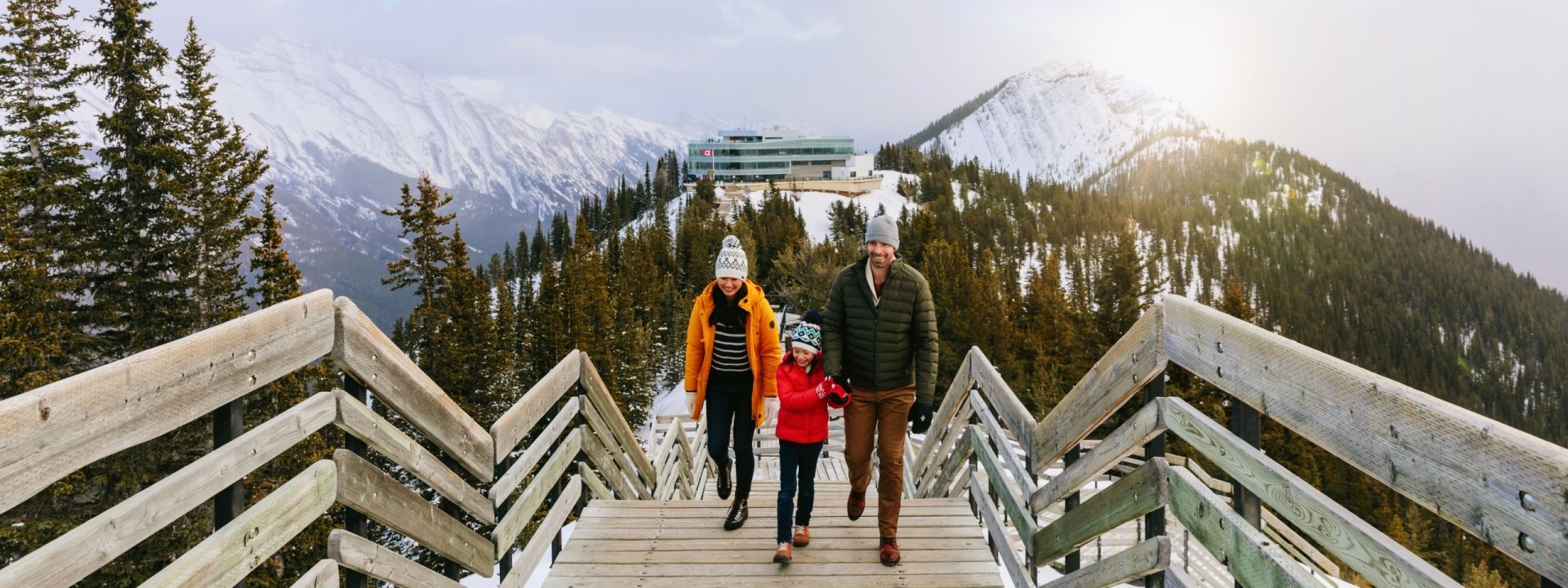 family at the Gondola in Banff