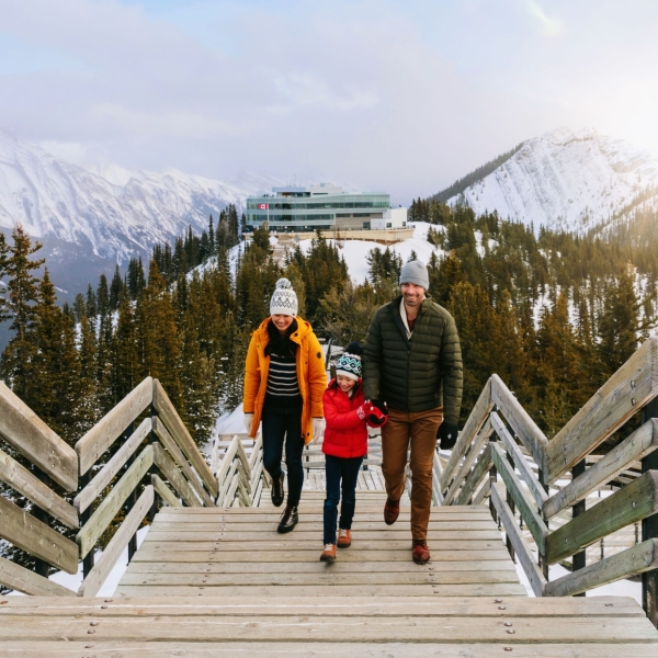 family at the Gondola in Banff