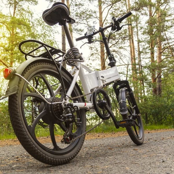 One E-bike with trees in the background