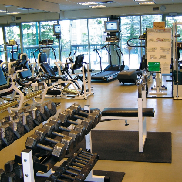 A fitness room