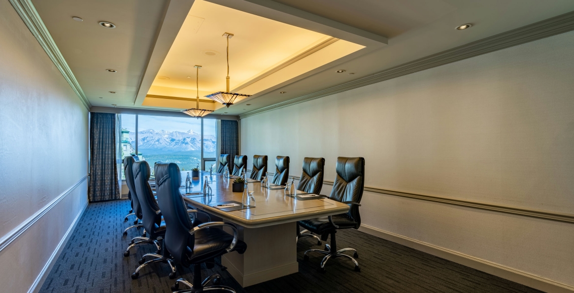 An executive boardroom for meetings