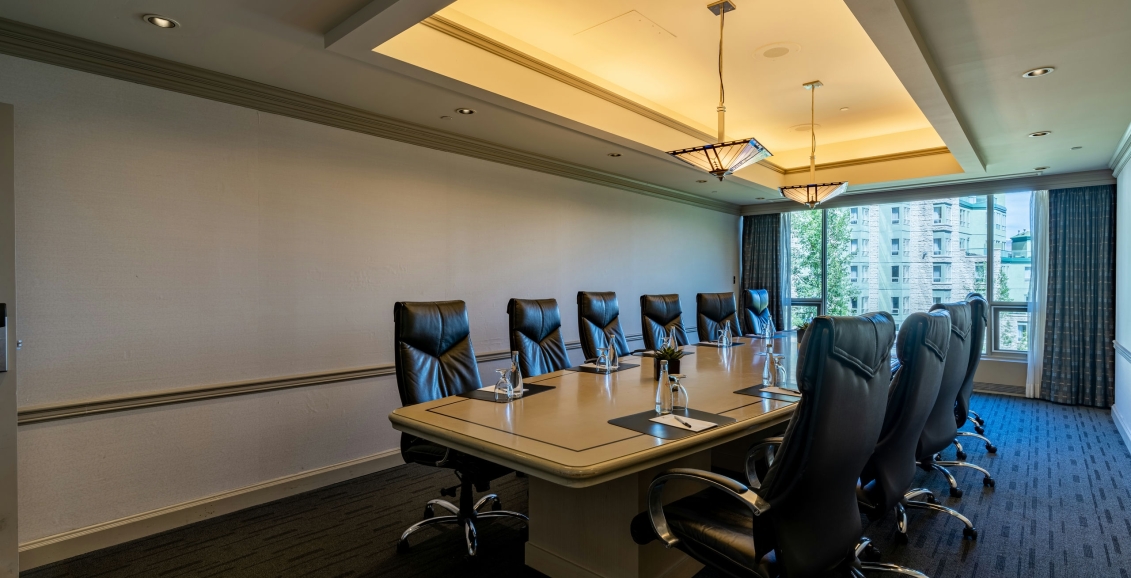 An executive boardroom
