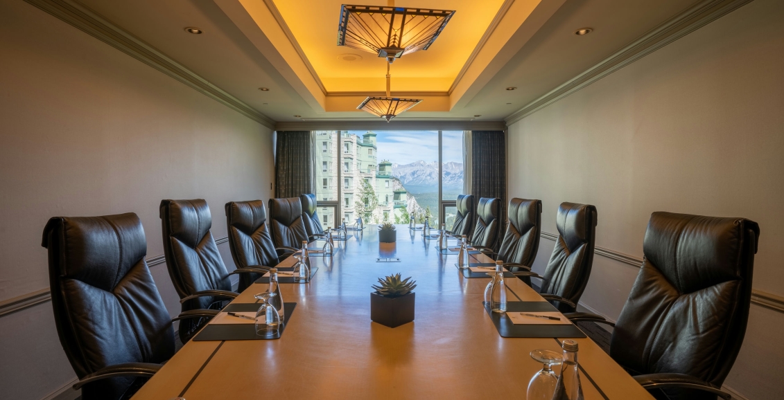 The executive boardroom at Rimrock Resorts