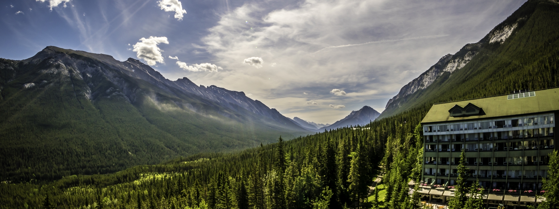 The view of the skies and mountains