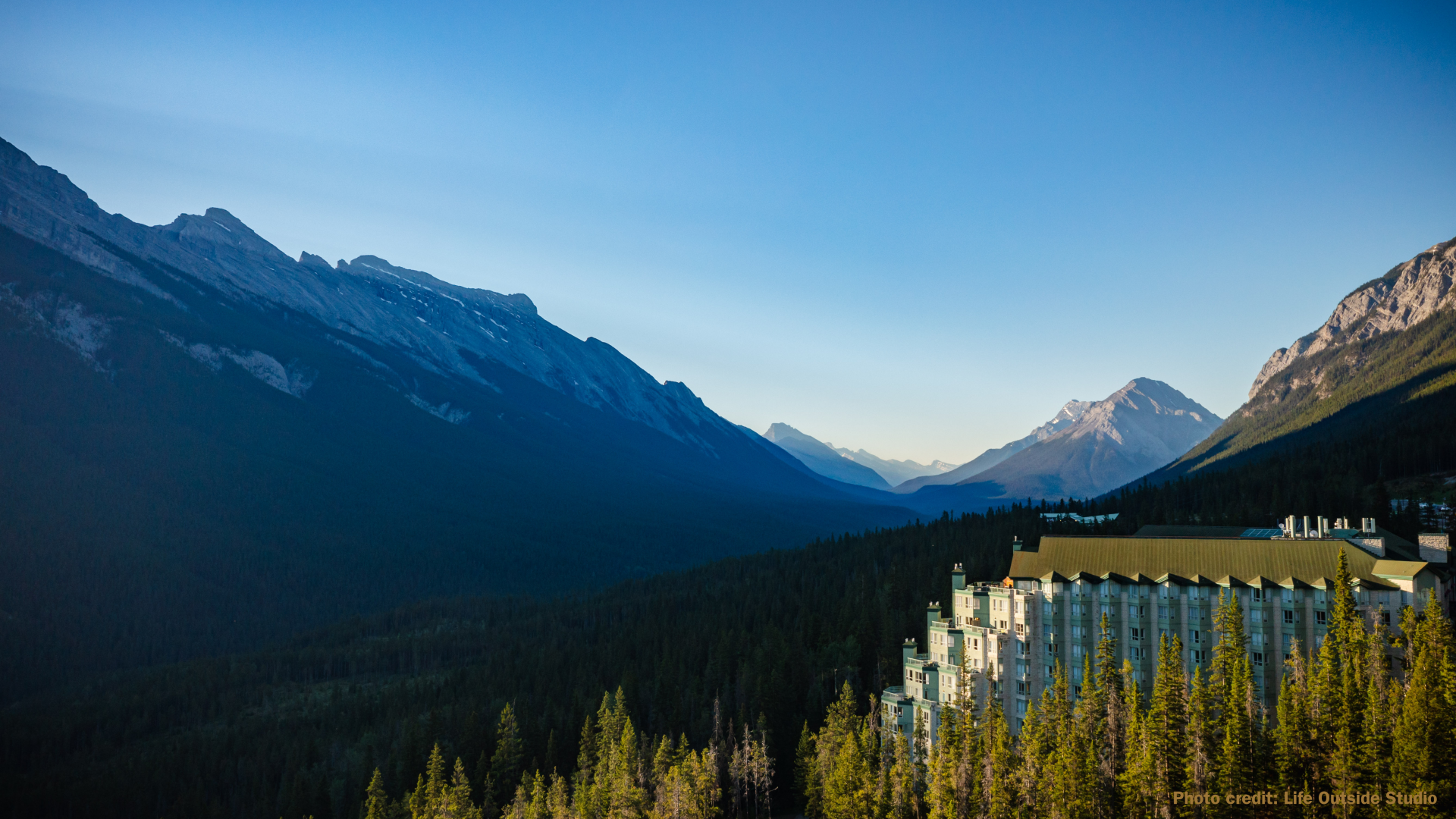 The Rimrock Resort Hotel sits upon the mountain