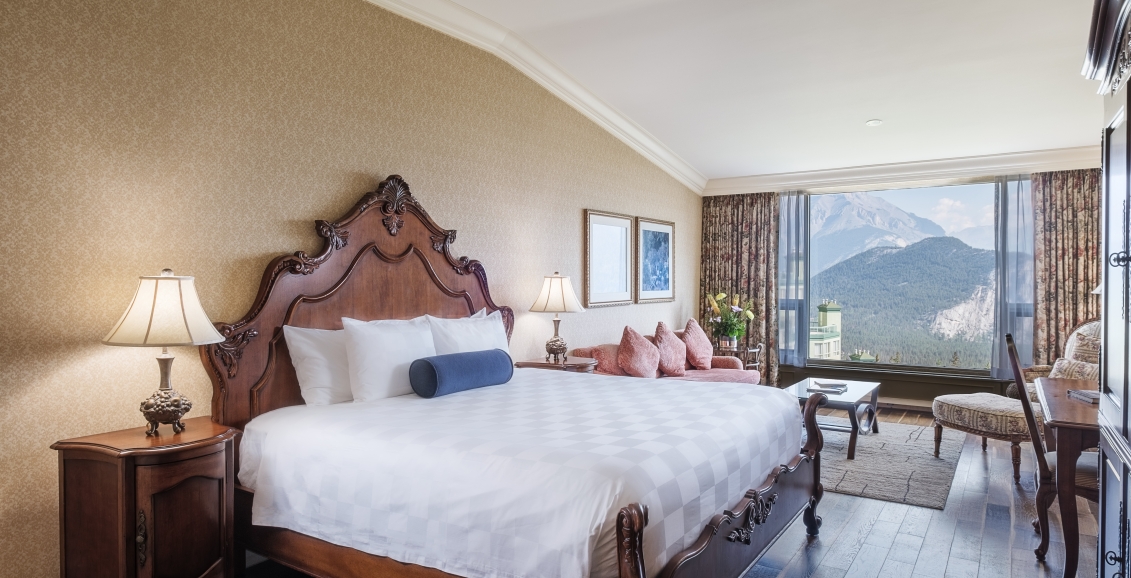 Bed with headboard and window
