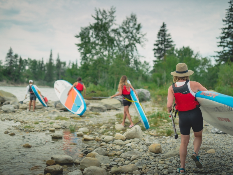 Kelsey's Caravan teaching people how to SUP