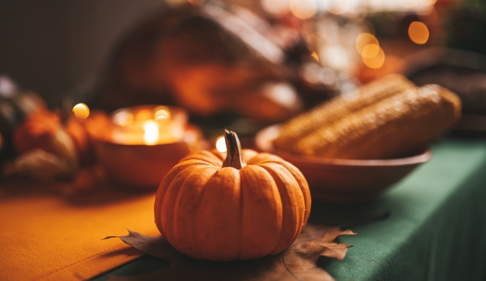 Little pumpkin on a table