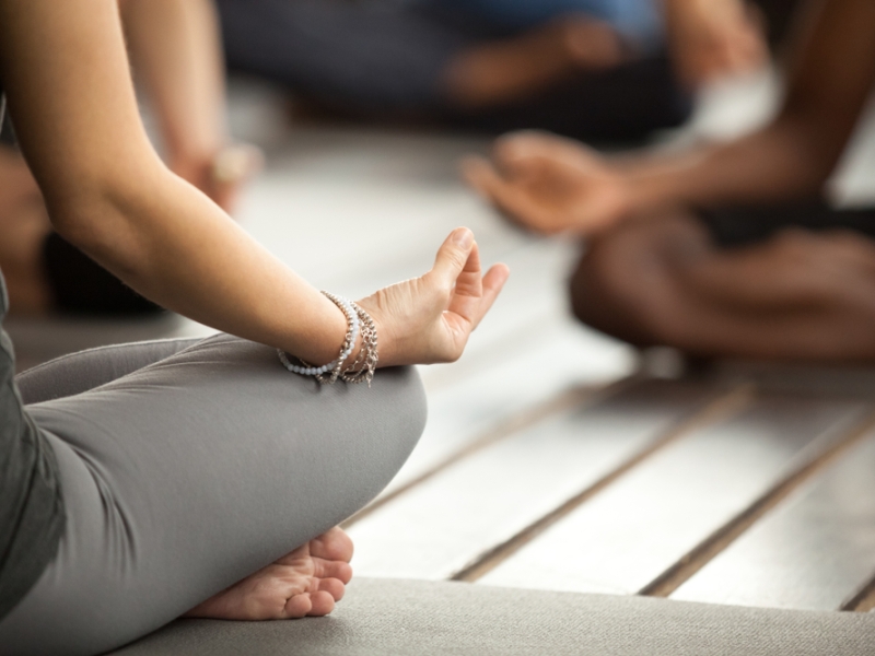 people doing yoga