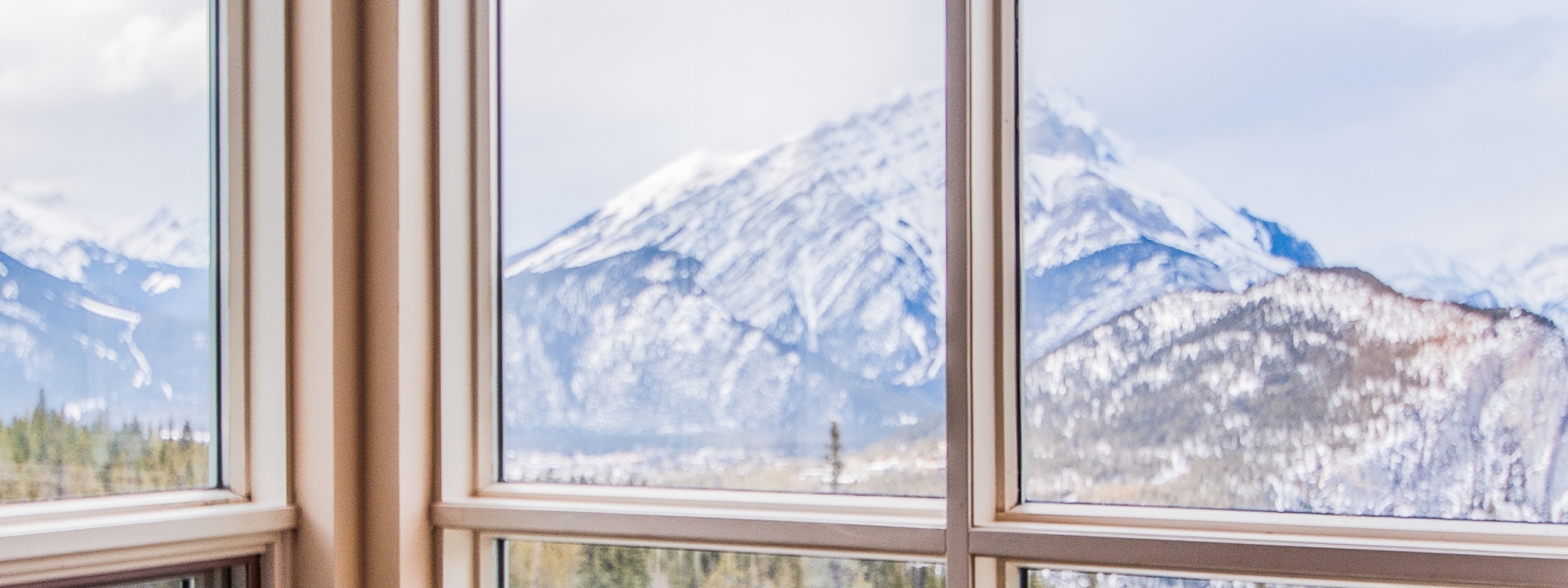 View of the Rocky Mountains in Banff Canada