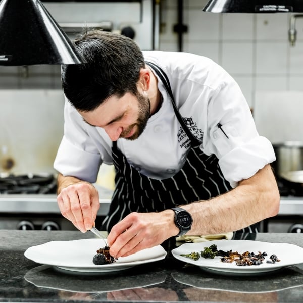 chef plating food