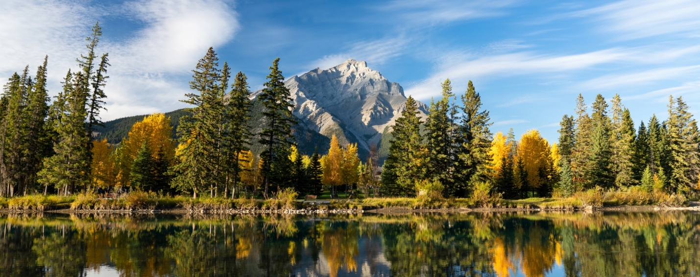 banff town in the fall