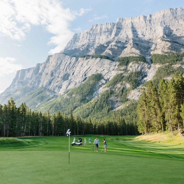 Golfing at Banff Springs Golf Course