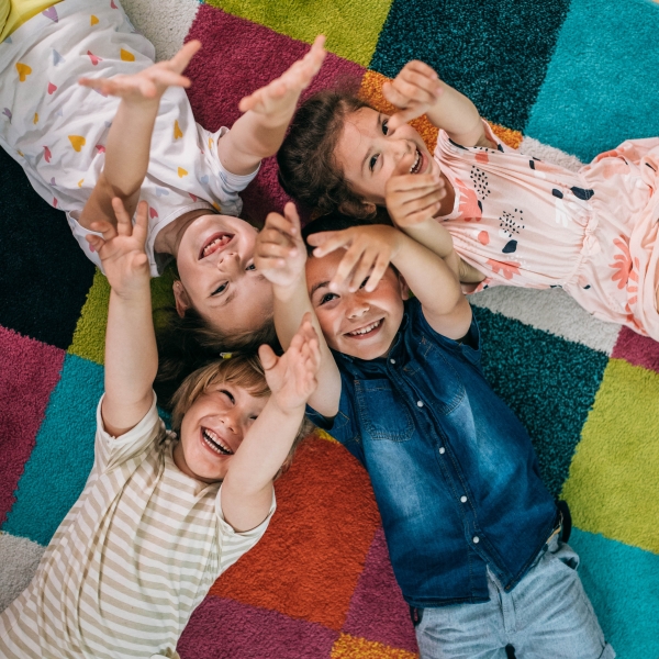 Kids playing on floor