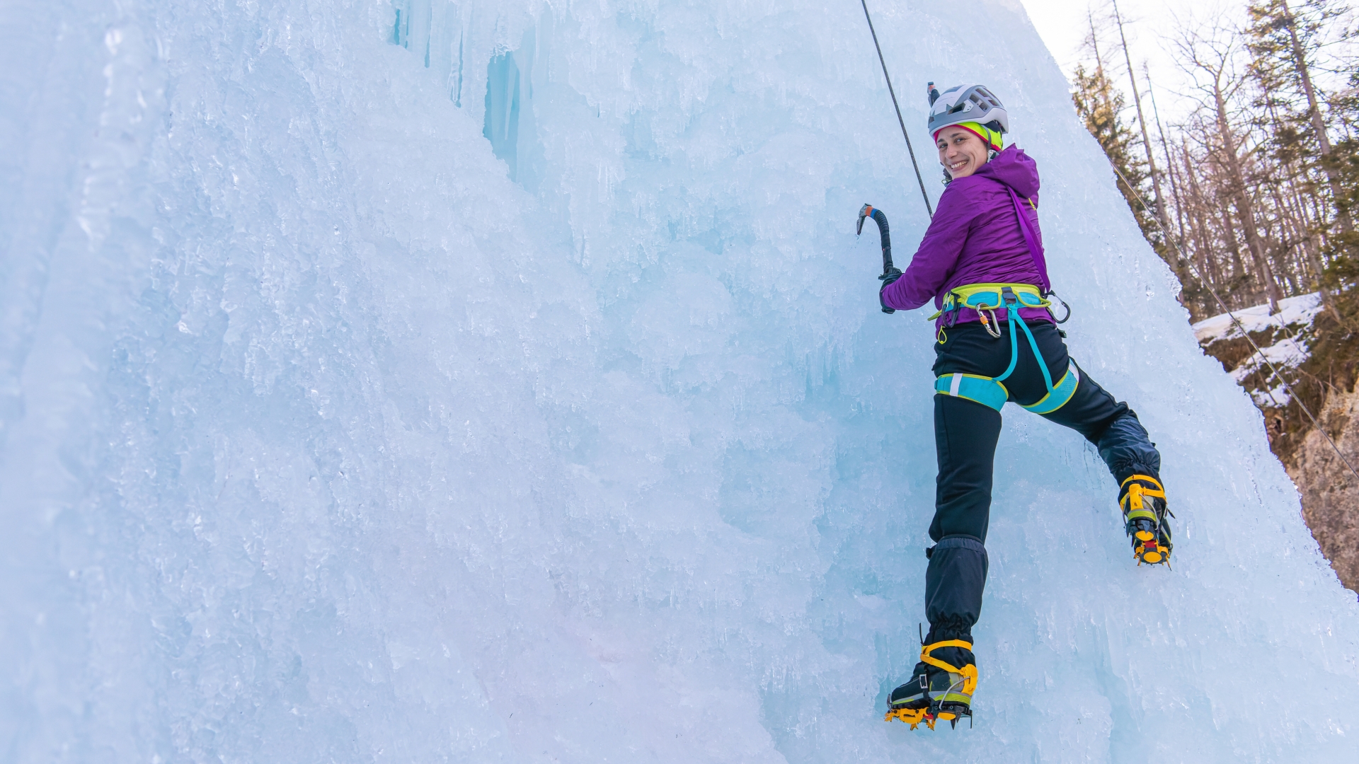 Banff Woman Ice Climber