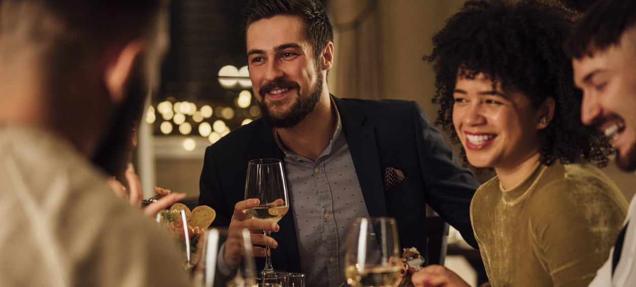 Friends at Wine and Pasta