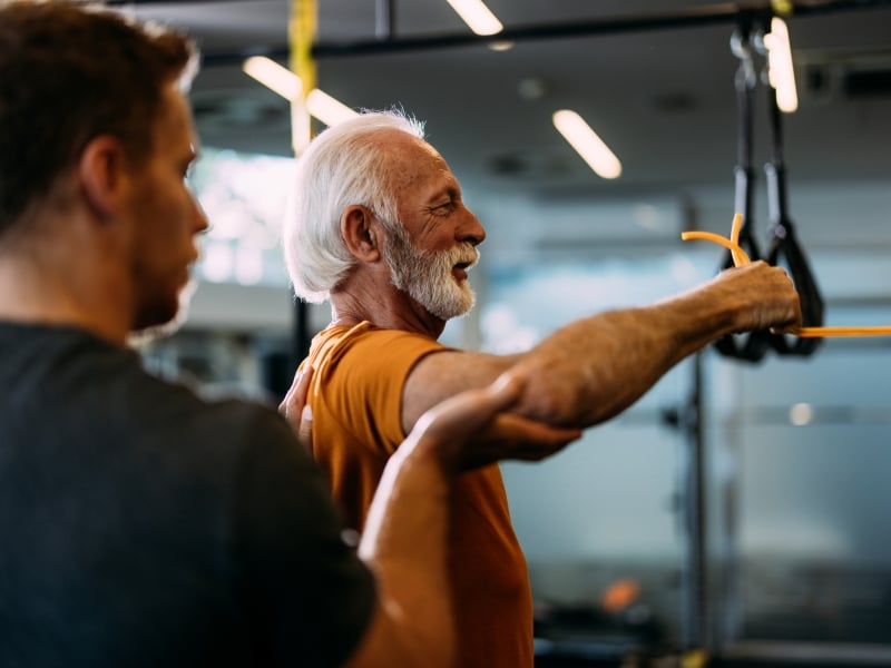 Man receiving personal training