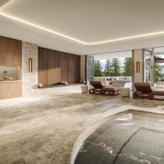Rendering of Rimrock Banff Emblems Collection indoor wellness and pool area