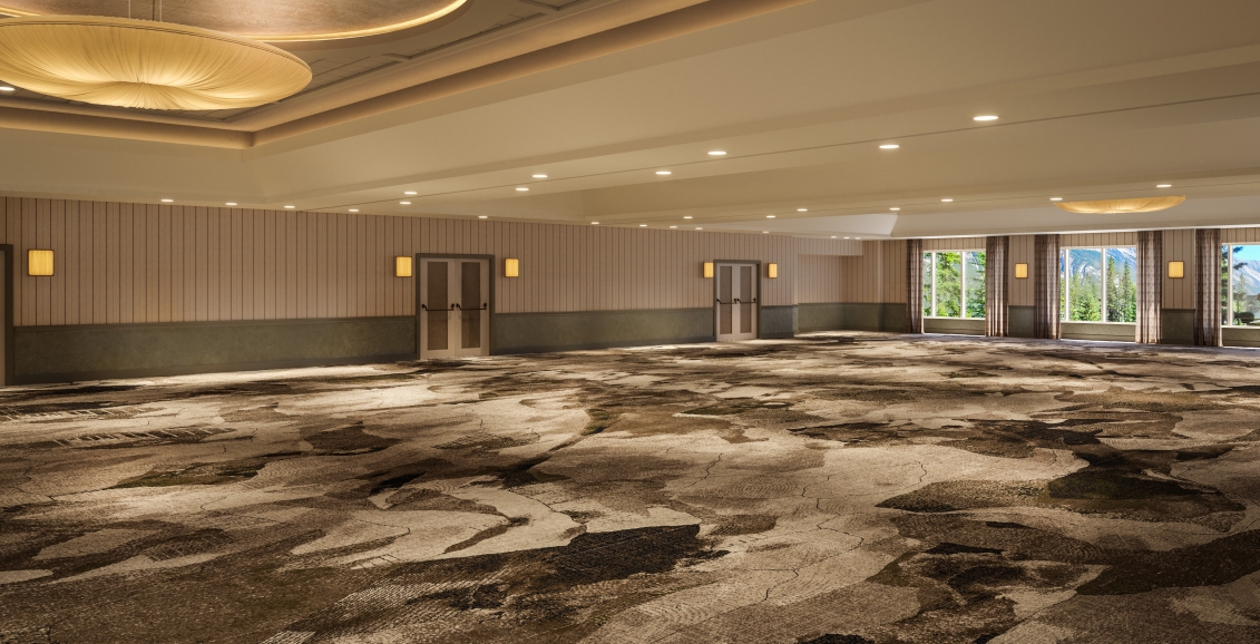 A rendering of the Radiance Ballroom at Rimrock Banff, Emblems Collection.